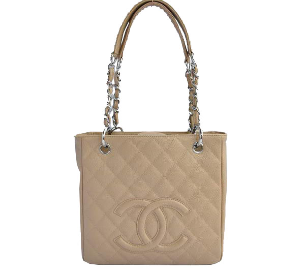 AAA Cheap Chanel Classic CC Shopping Bag A20994 Apricot Silver On Sale